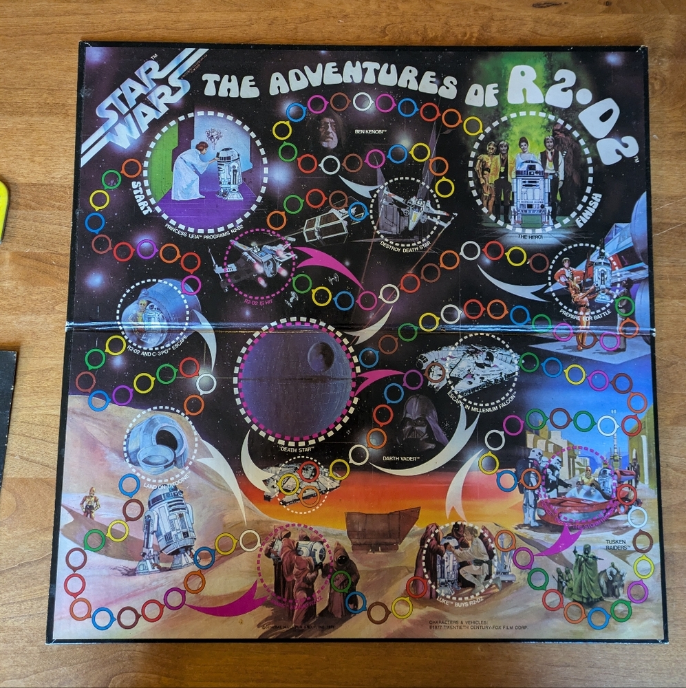 Vintage Star Wars: The Adventures of R2-D2 Board Game 1978 parts